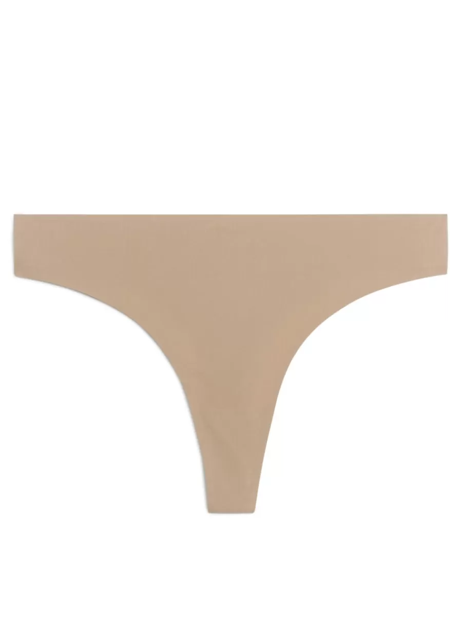 Online ARKET Seamless Thongs Beige