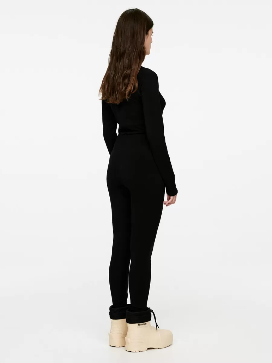 New ARKET Seamless Wool-Blend Tights Black