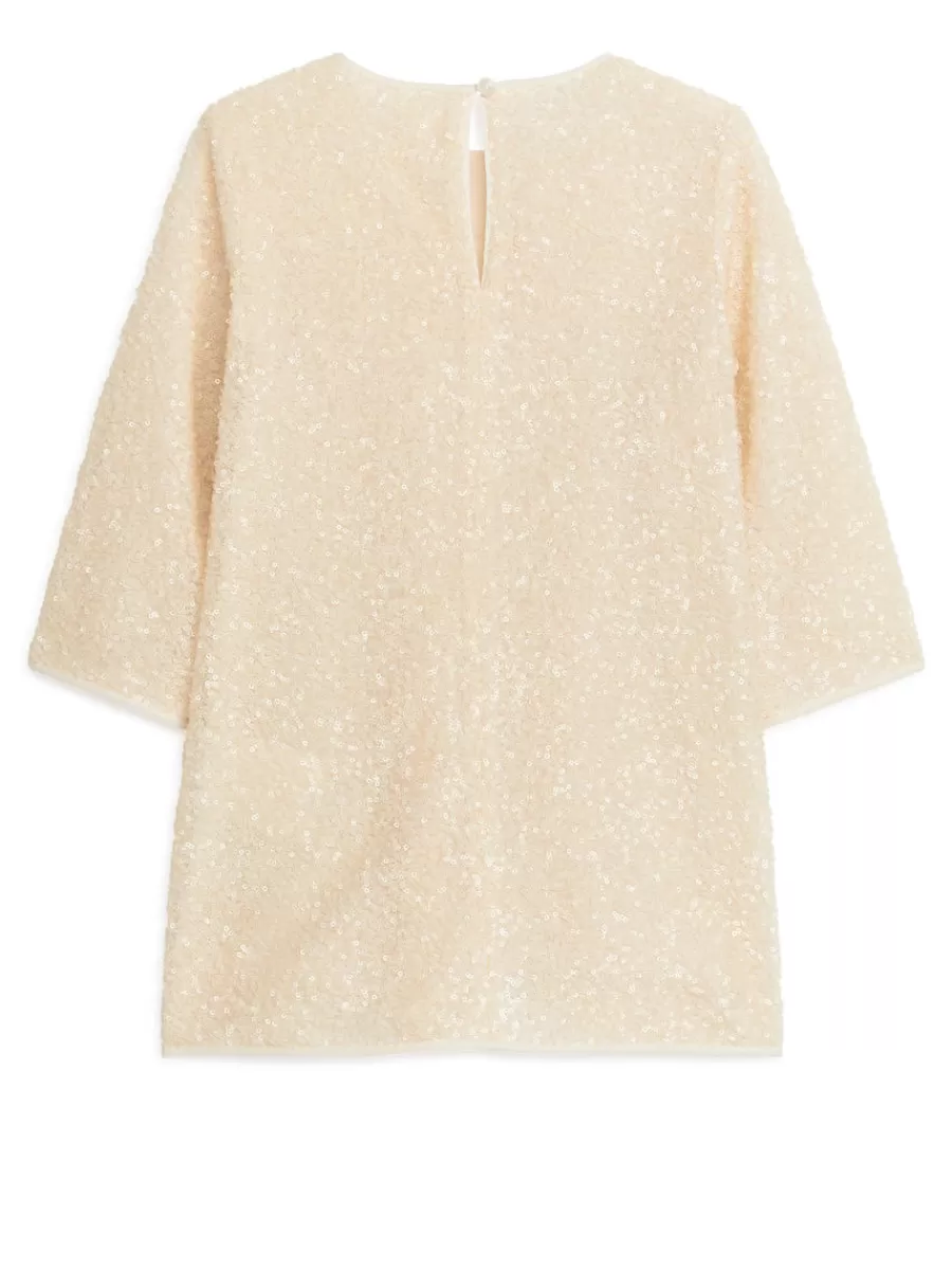 Sale ARKET Sequin Dress Off-White