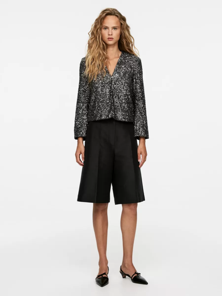 Shop ARKET Sequin Jacket Dark Grey