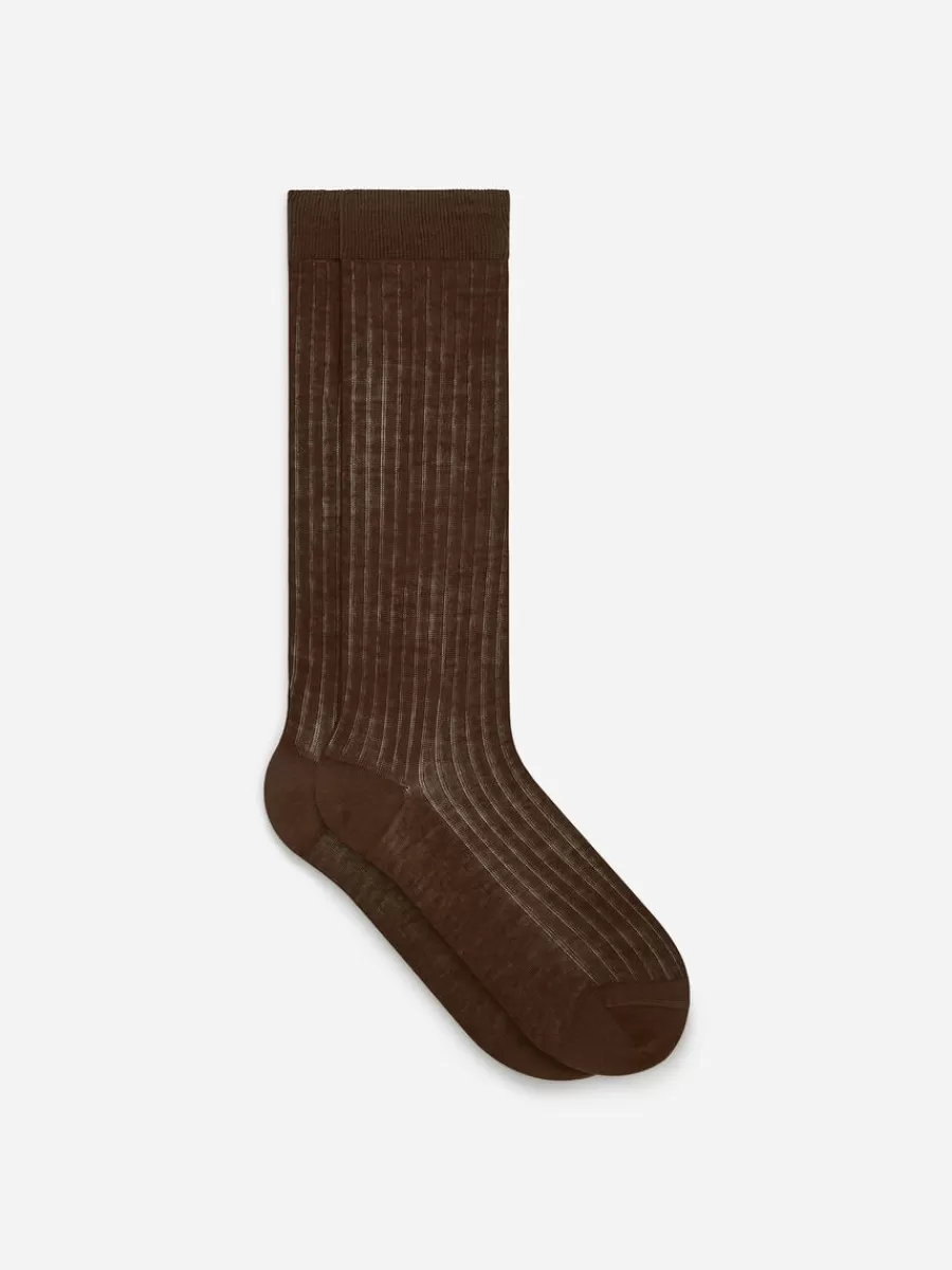 Fashion ARKET Sheer Socks Brown