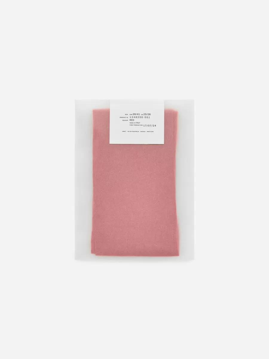 Hot ARKET Sheer Socks Red