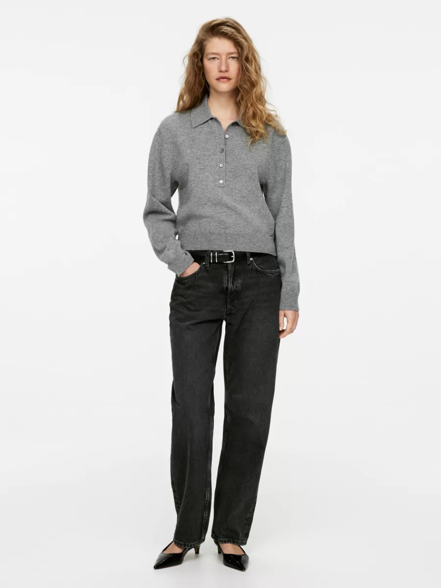 Cheap ARKET SHORE Low Relaxed Jeans Dark Grey