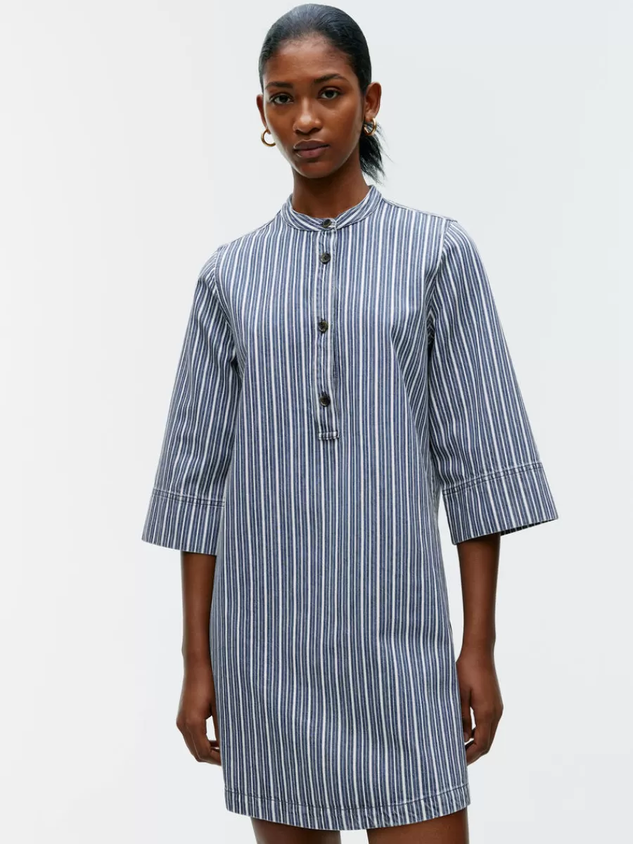 Flash Sale ARKET Short Denim Dress Blue/White