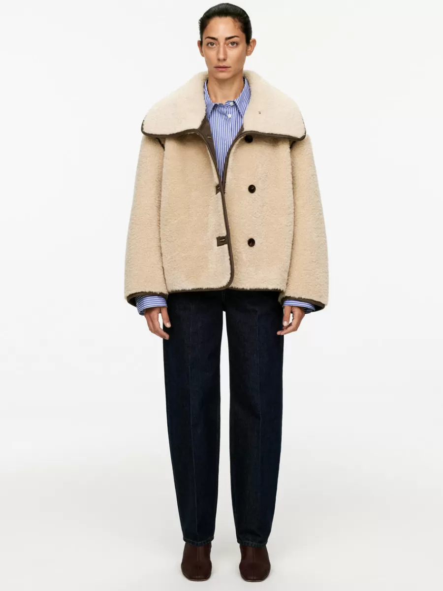 Clearance ARKET Short Pile Jacket Beige