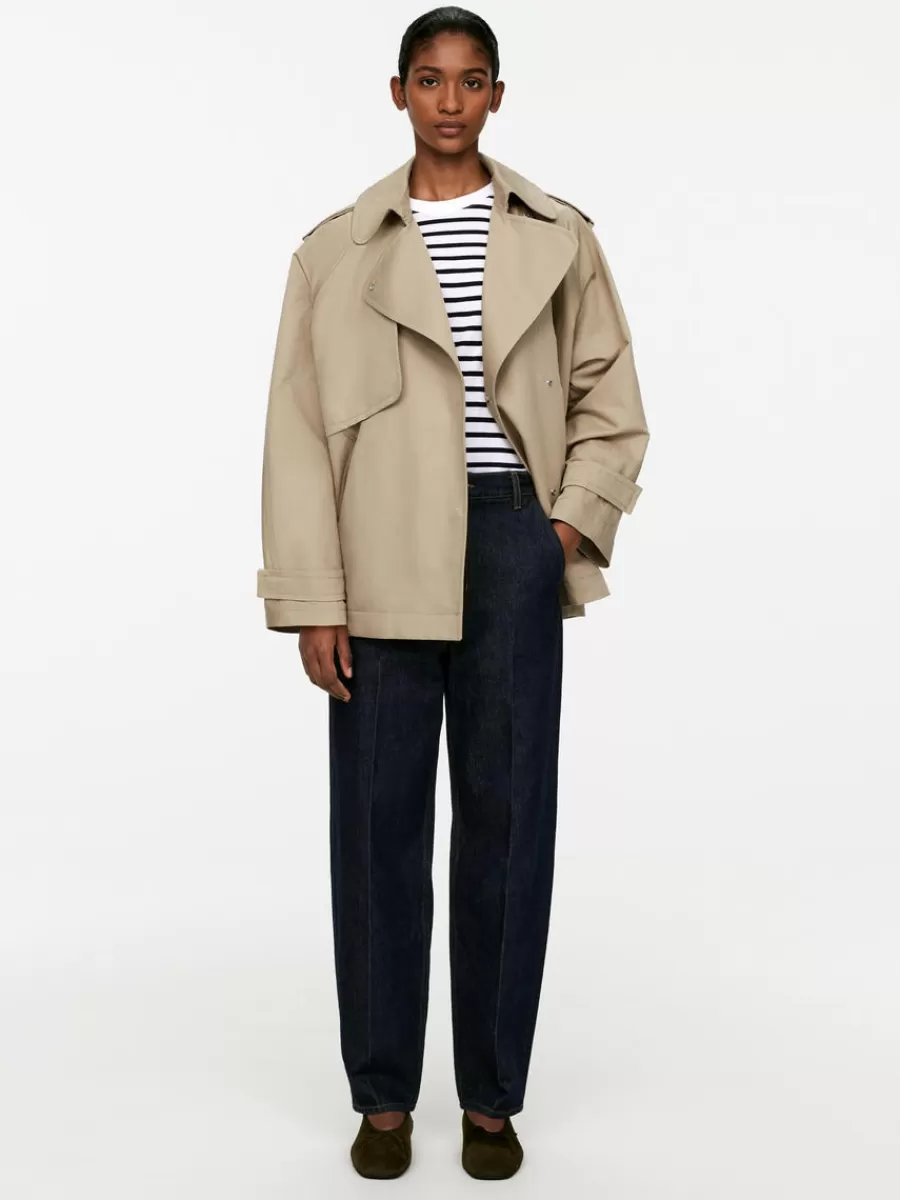 Store ARKET Short Trench Coat Beige