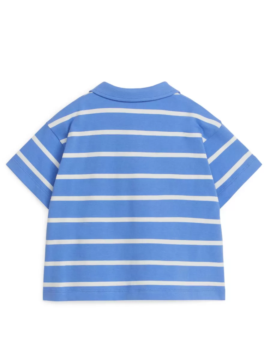 Hot ARKET Short-Sleeve Polo Shirt Blue/White