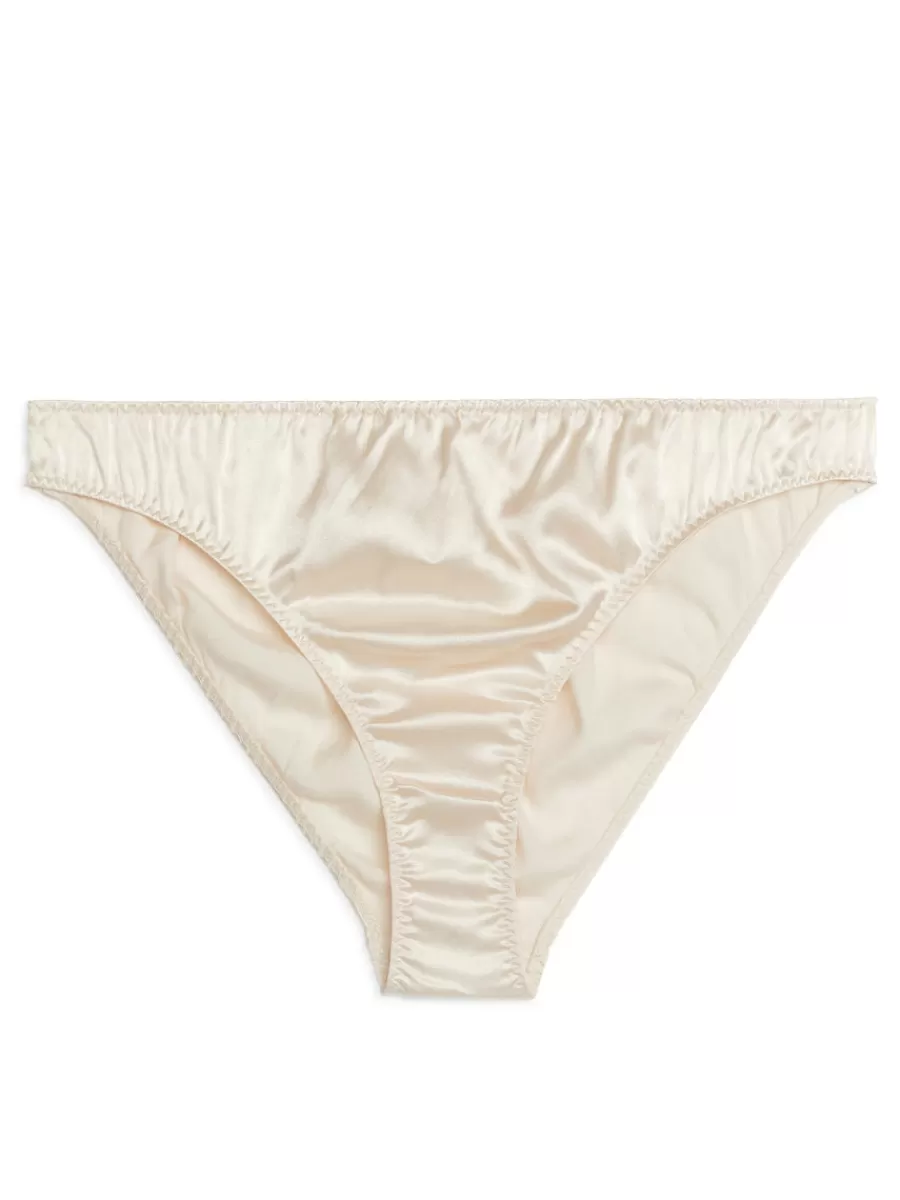 Fashion ARKET Silk Briefs Off-White