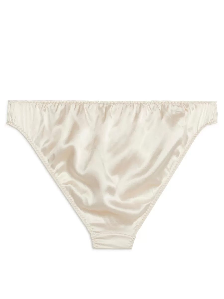 Fashion ARKET Silk Briefs Off-White