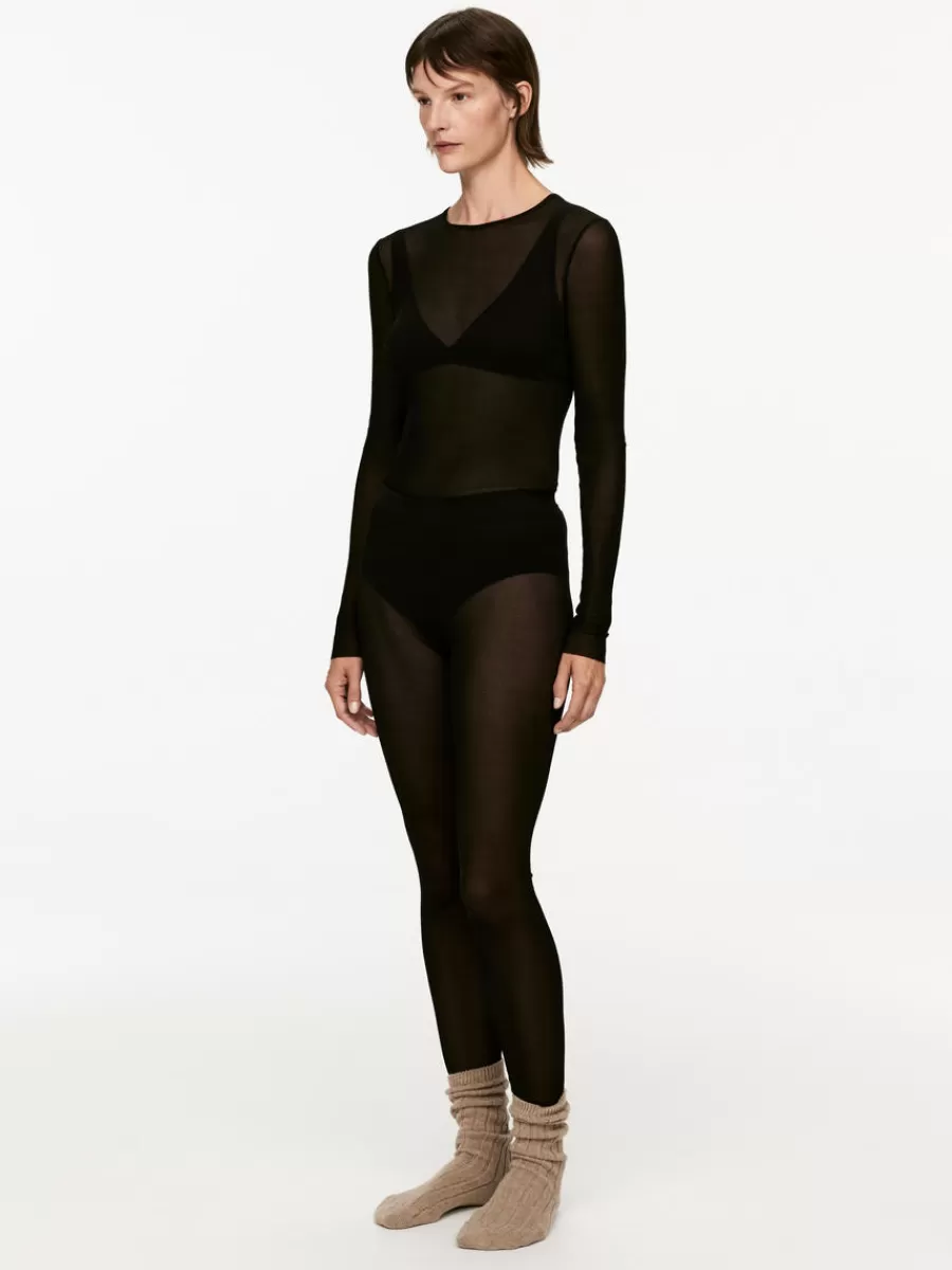 Best Sale ARKET Silk Rib Leggings Black