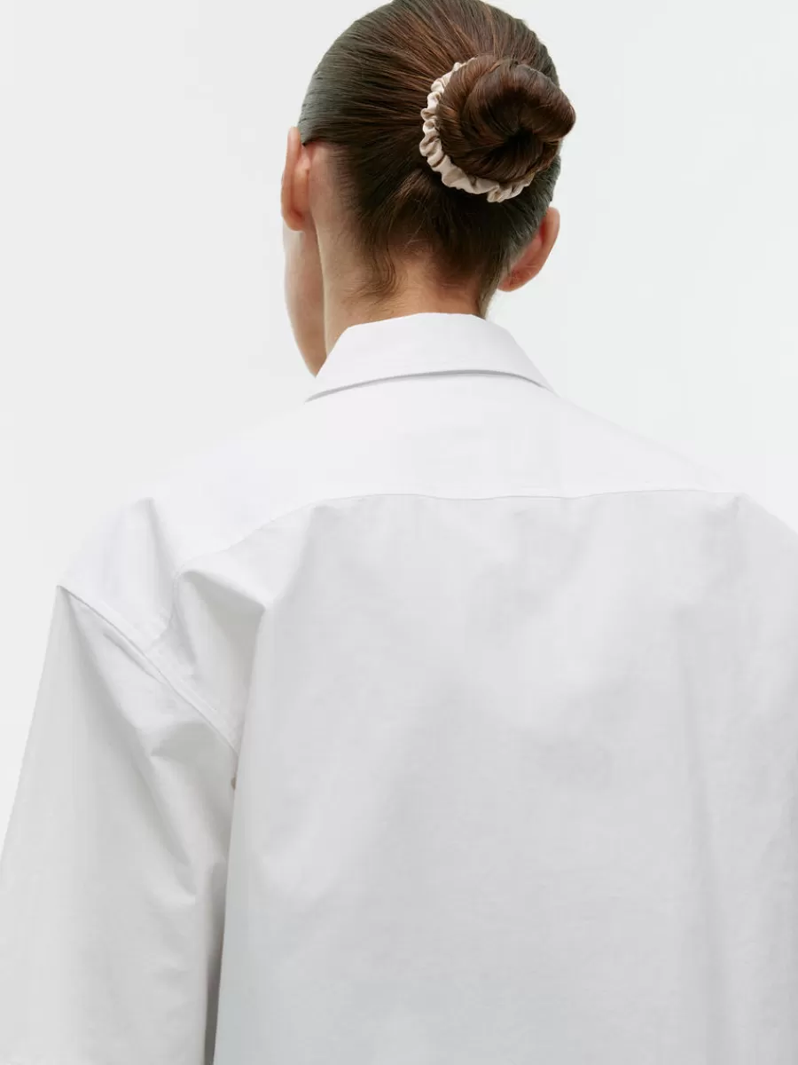 Fashion ARKET Silk Scrunchies Light Beige