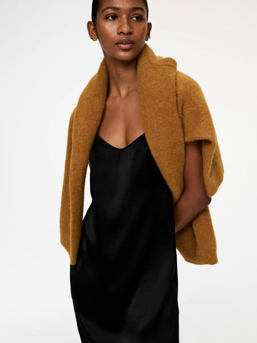 Online ARKET Silk Slip Dress Black