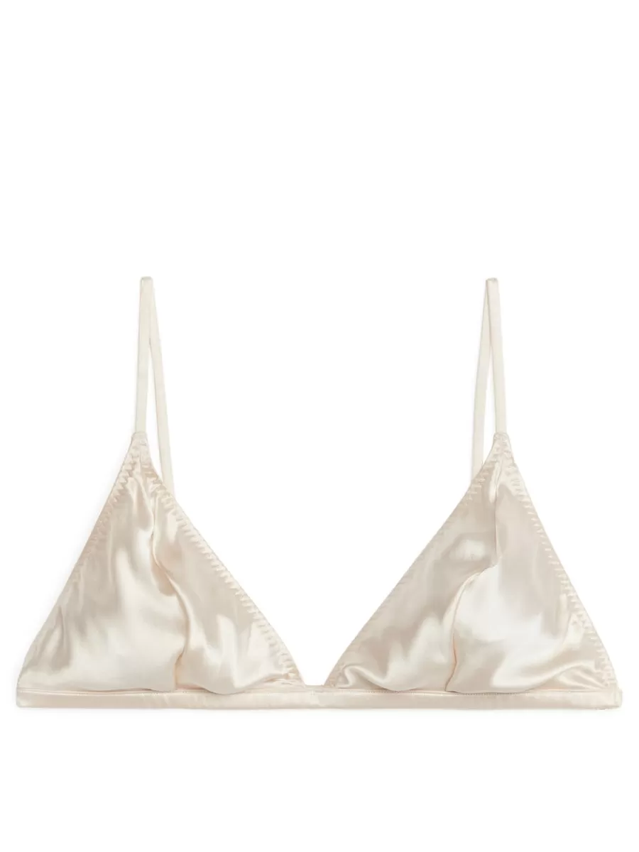 Cheap ARKET Silk Soft Bra Sand