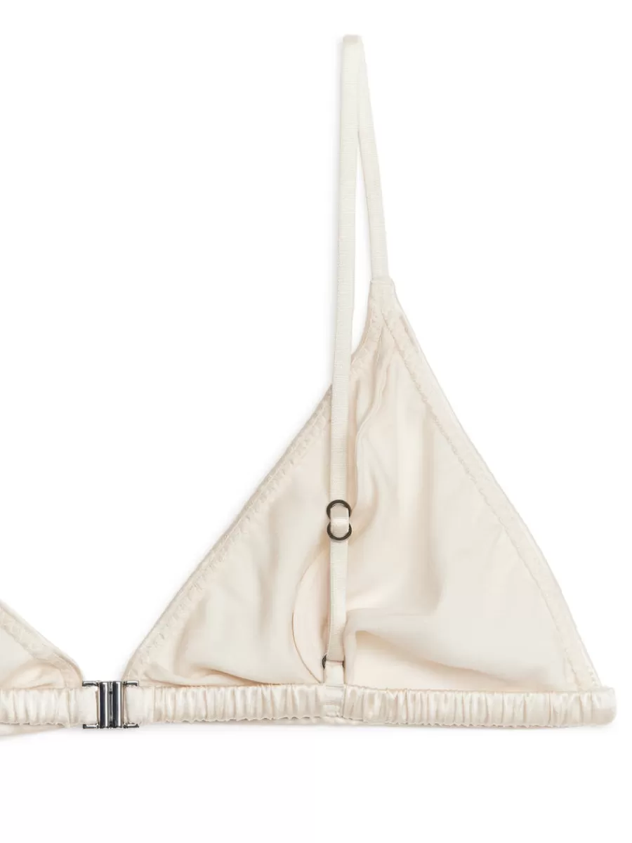 Cheap ARKET Silk Soft Bra Sand