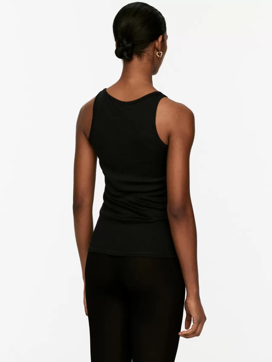 Hot ARKET Silk Tank Top Black