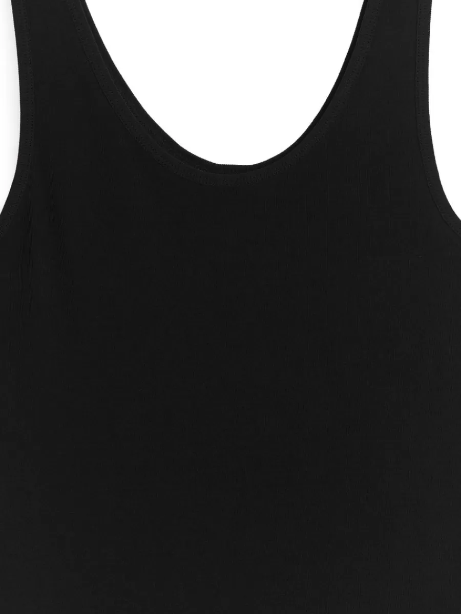 Hot ARKET Silk Tank Top Black