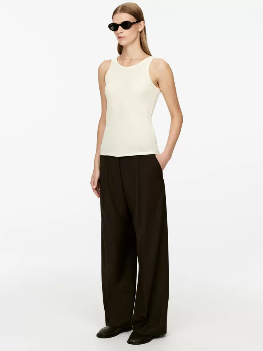 Outlet ARKET Silk Tank Top Off-White