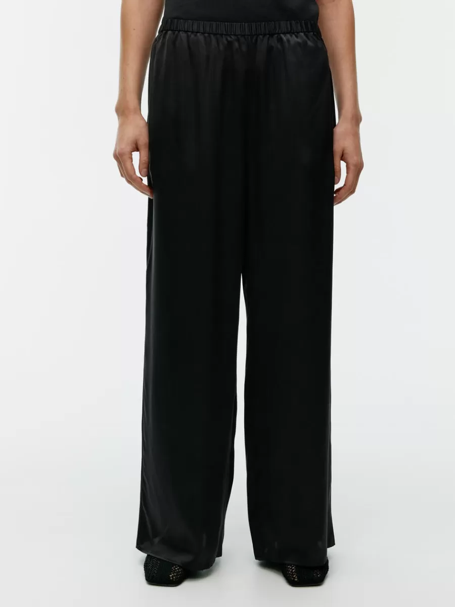 Clearance ARKET Silk Trousers Black