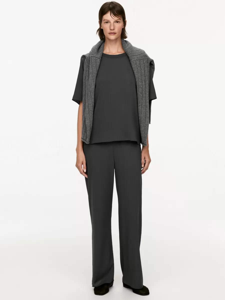 Best ARKET Silk-Crepe Trousers Dark Grey