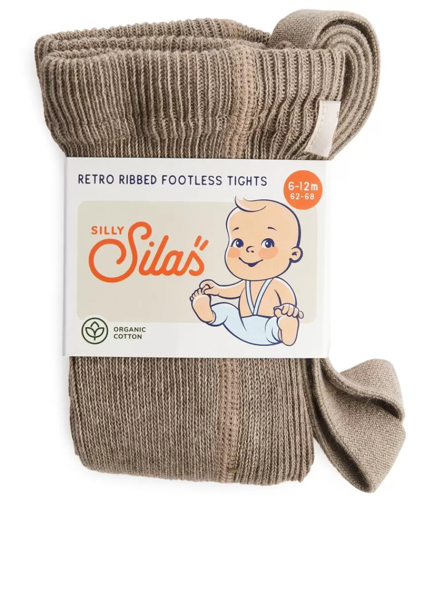 New ARKET Silly Silas Footless Tights With Braces Beige