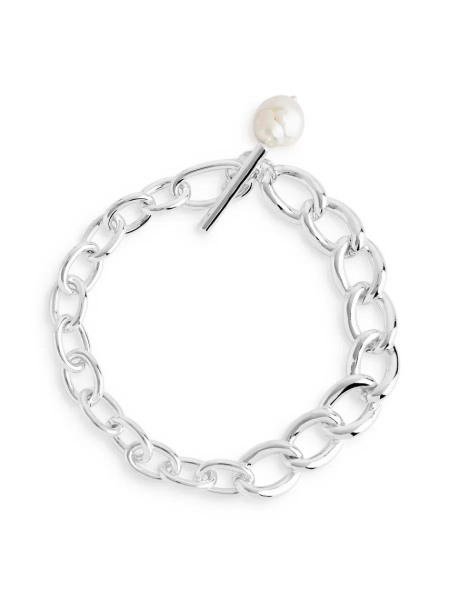 Cheap ARKET -Plated Chain Bracelet Silver