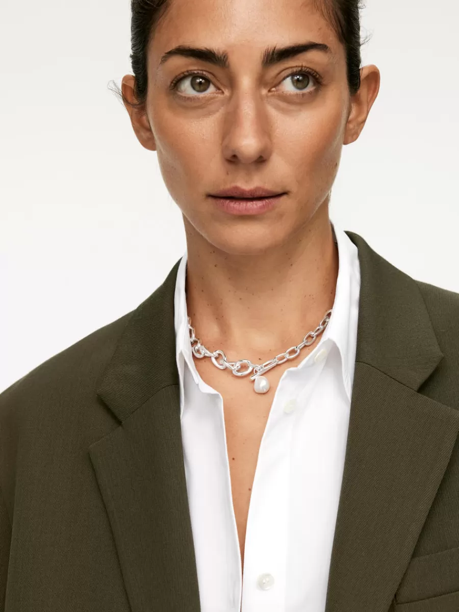 New ARKET -Plated Chain Necklace Silver
