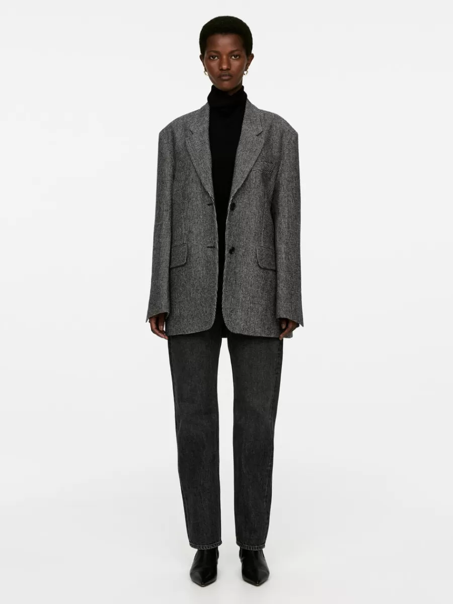 Flash Sale ARKET Single-Breasted Blazer Grey/Checked
