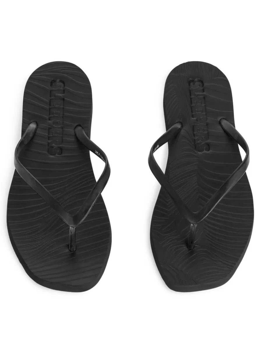 Sale ARKET Sleepers Tapered Flip Flops Black