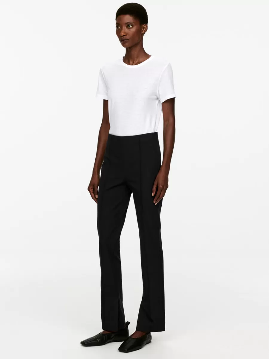 Store ARKET Slim Stretch Trousers Black