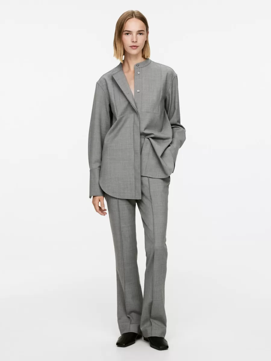 Flash Sale ARKET Slim Trousers Grey Melange