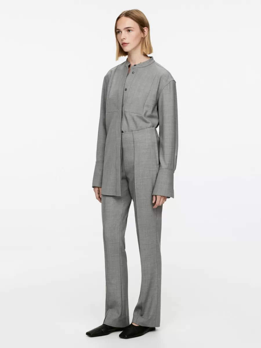 Flash Sale ARKET Slim Trousers Grey Melange