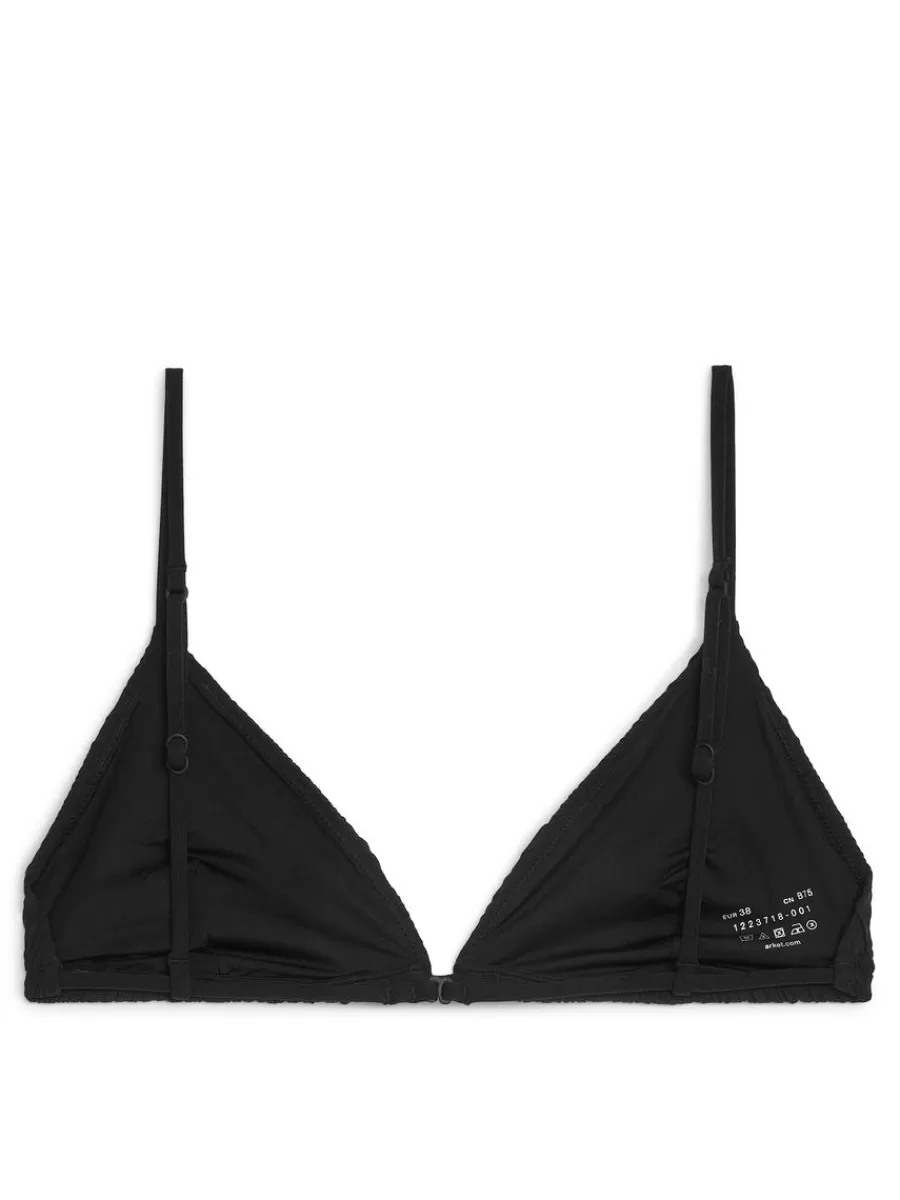 Online ARKET Smock Bikini Top Black