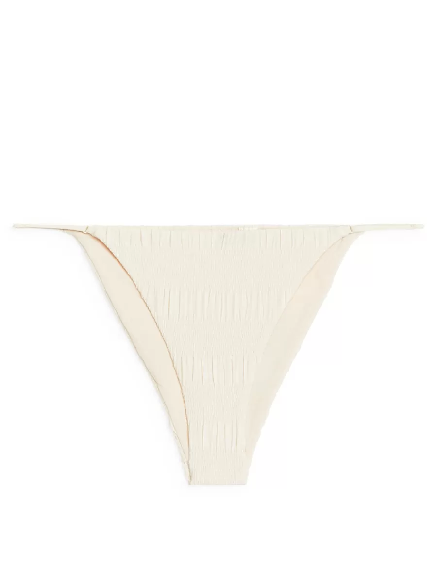 Best ARKET Smocked Bikini Bottom White