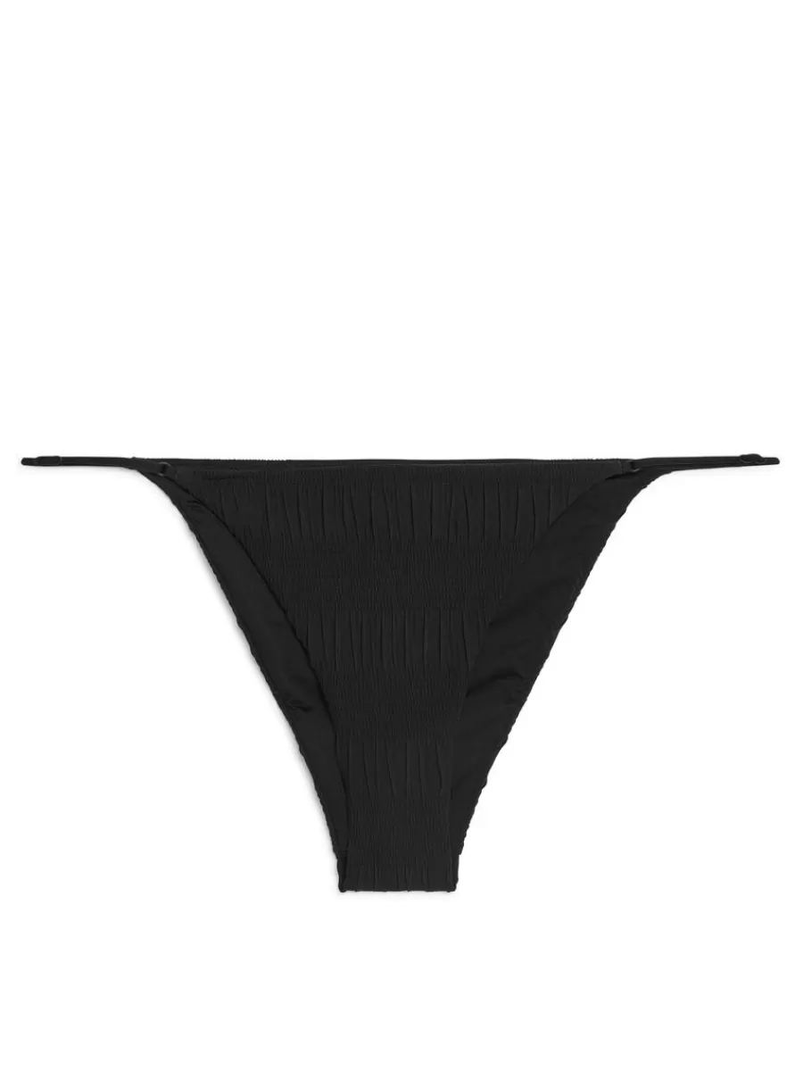 Discount ARKET Smocked Bikini Bottom Black