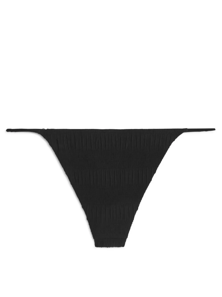 Discount ARKET Smocked Bikini Bottom Black