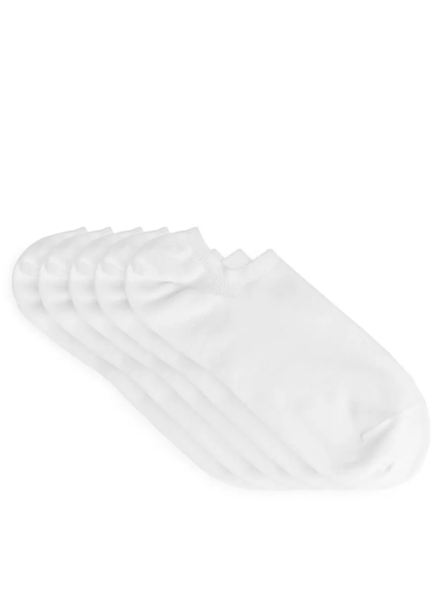 Clearance ARKET Sneaker Socks, 5 Pairs White