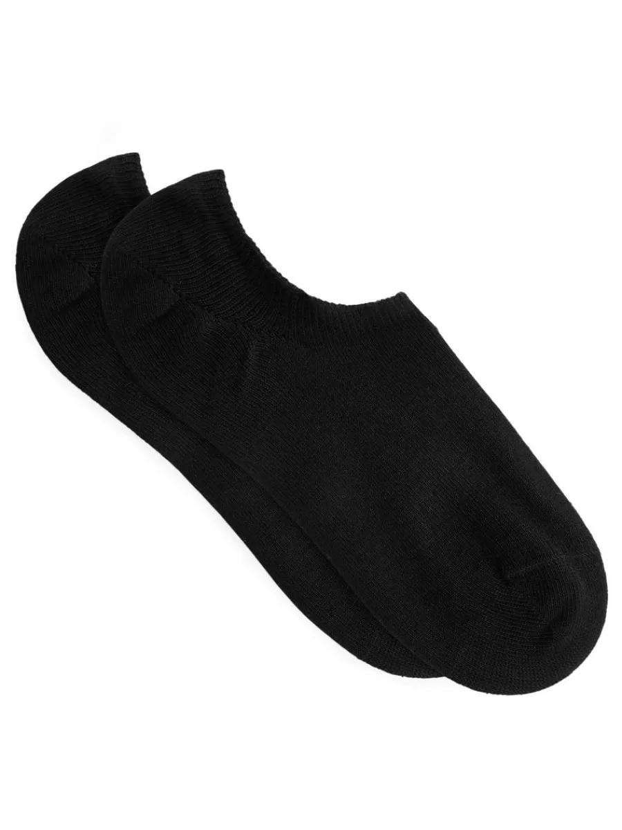 New ARKET Sneaker Socks Set Of 2 Pairs Black
