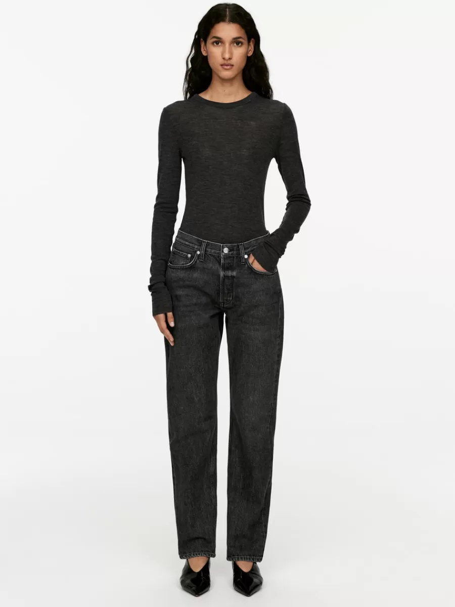 Cheap ARKET SNOW Slim Straight Jeans Medium Grey