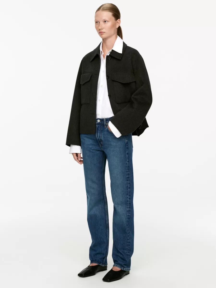 Discount ARKET SNOW Slim Straight Jeans Vintage Blue