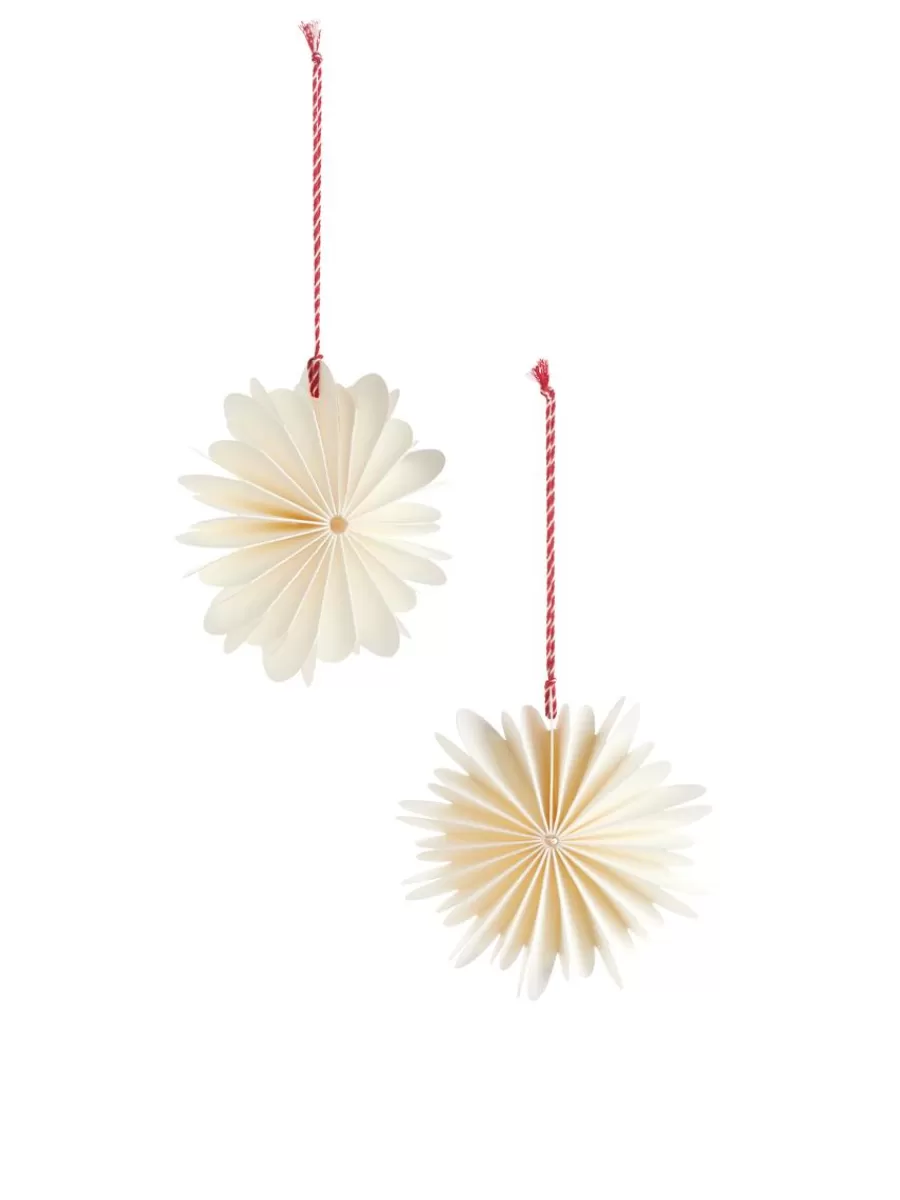 Outlet ARKET Snowflake Ornaments Set Of 2 White