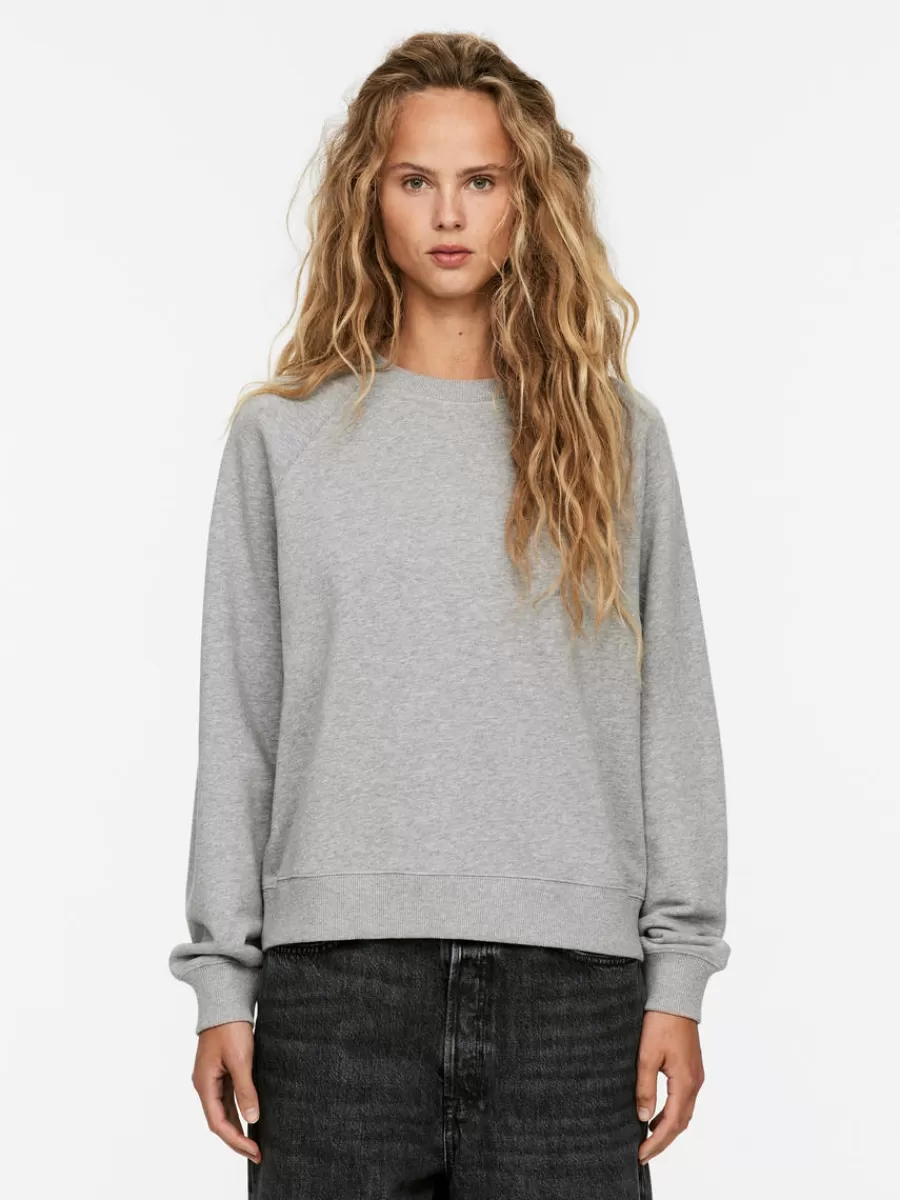 Shop ARKET Soft French Terry Sweatshirt Grey Melange