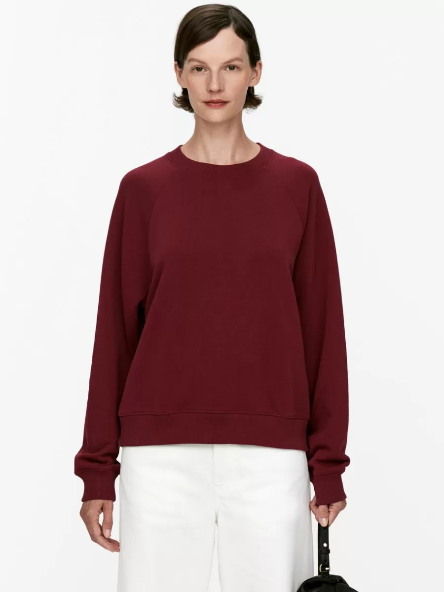Online ARKET Soft French Terry Sweatshirt Burgundy