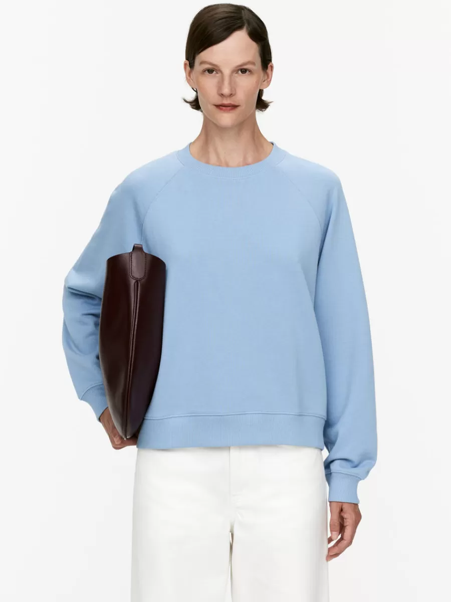 Best Sale ARKET Soft French Terry Sweatshirt Light Blue
