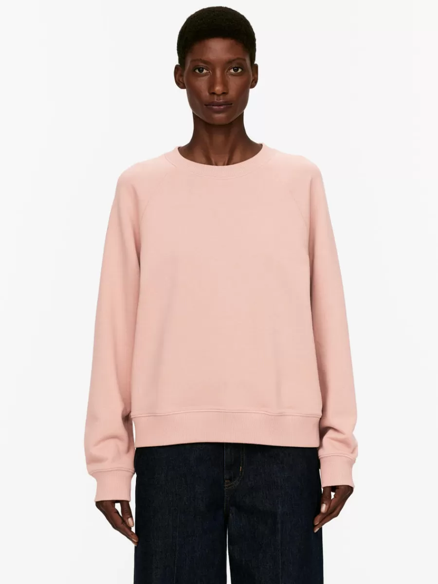 New ARKET Soft French Terry Sweatshirt Dusty Pink