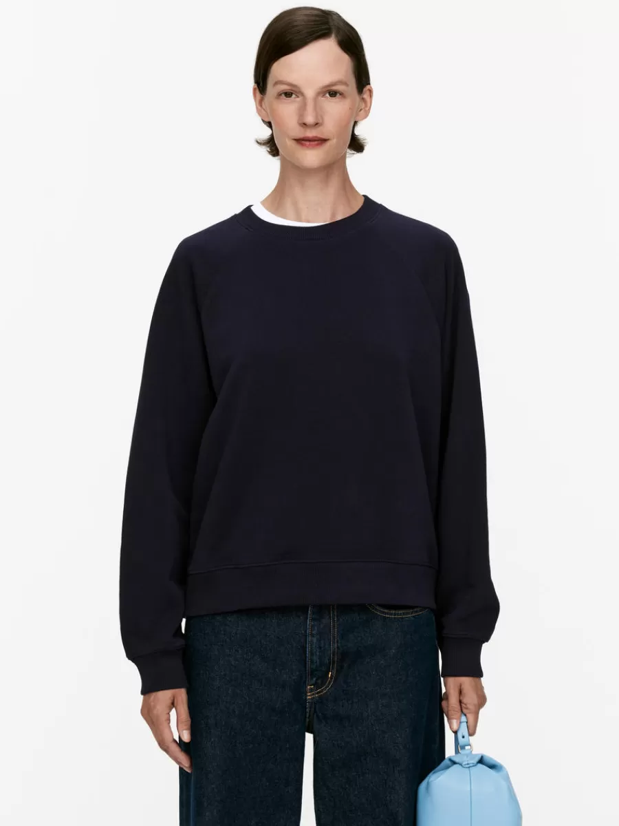 Best Sale ARKET Soft French Terry Sweatshirt Dark Blue