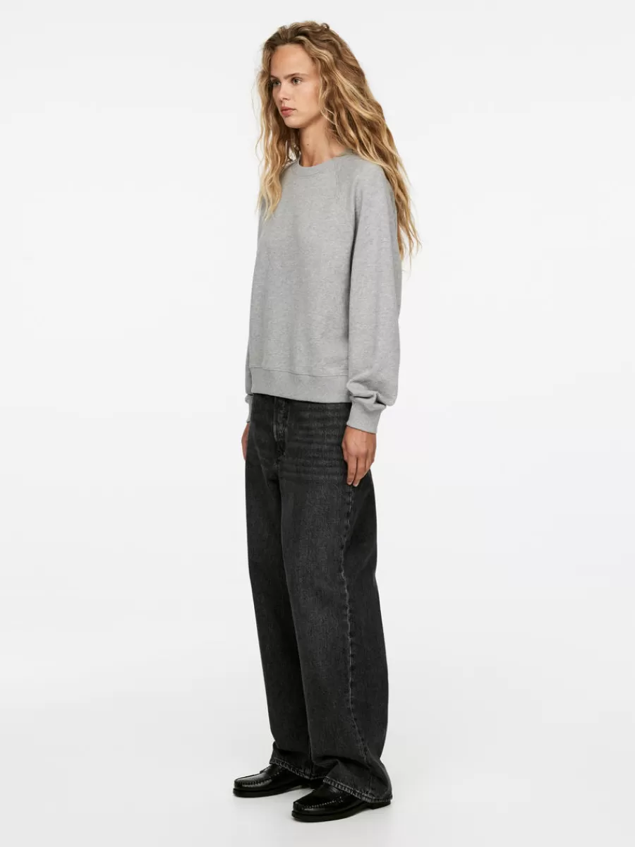 Shop ARKET Soft French Terry Sweatshirt Grey Melange