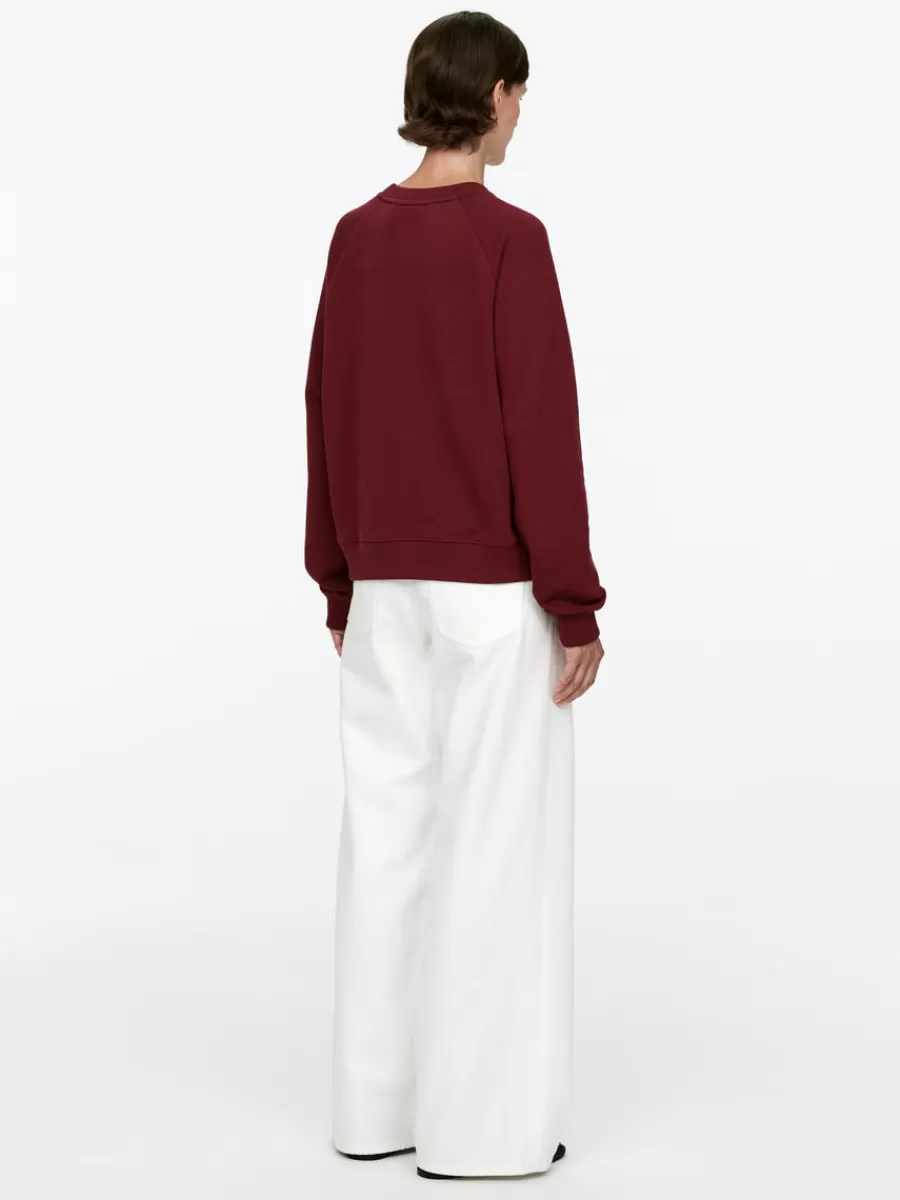 Online ARKET Soft French Terry Sweatshirt Burgundy