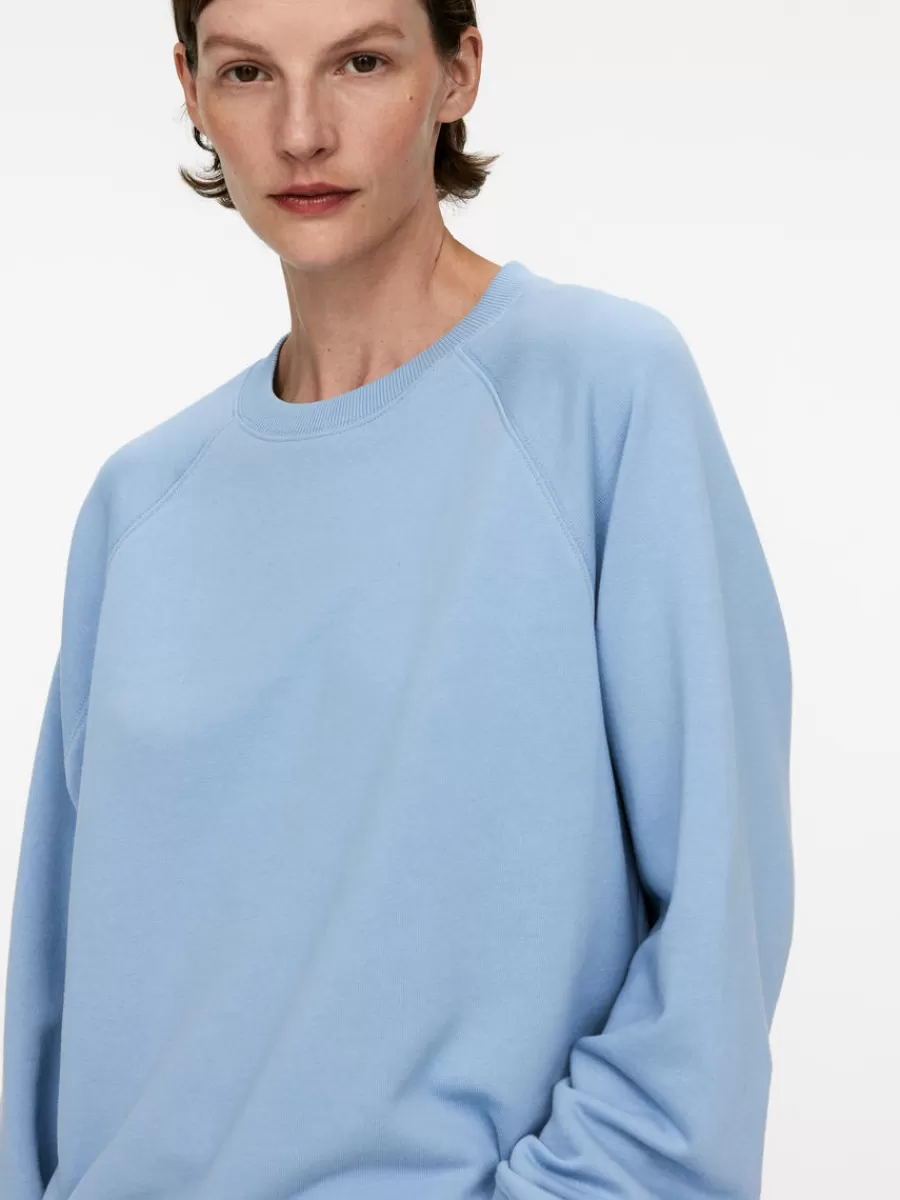 Best Sale ARKET Soft French Terry Sweatshirt Light Blue