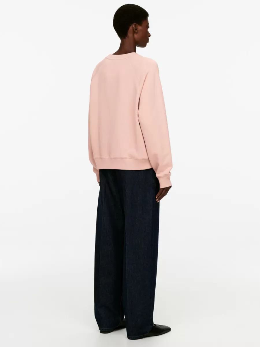 New ARKET Soft French Terry Sweatshirt Dusty Pink