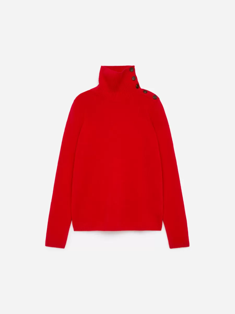 Store ARKET Soft Merino Wool Roll-Neck Red